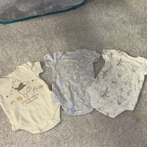 Disney Baby One Pieces Set - Cream, Blue, Gray